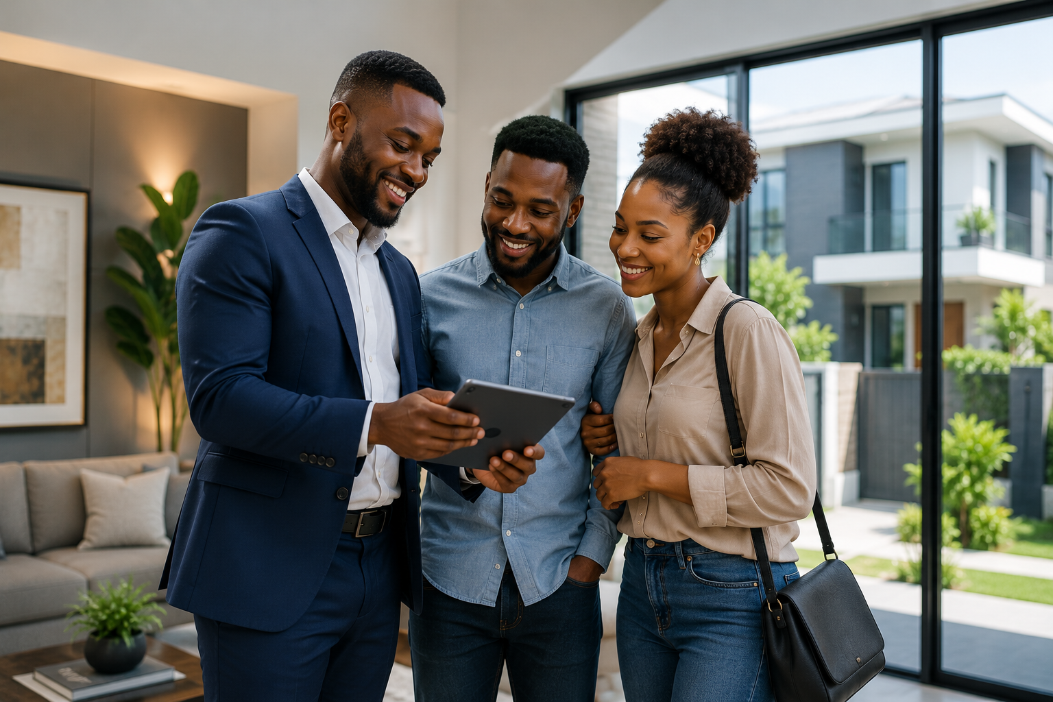 Nigerian property agent helping clients find a home